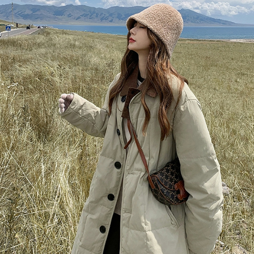 ★수요특가 자정마감 50%★골덴 카라 웰론 롱 패딩