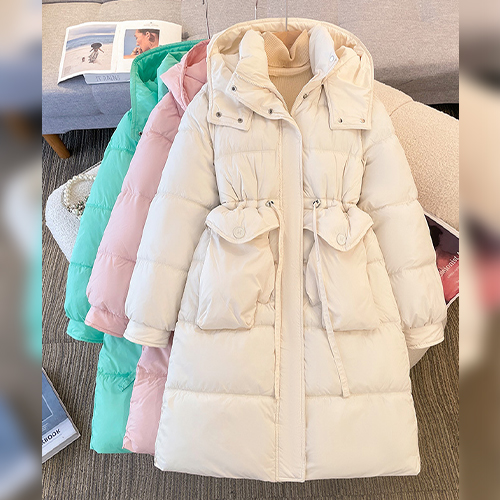 ◈[당일발송]캐주얼 포켓 웰론 후드 롱 패딩