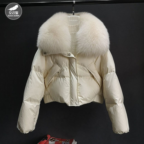 ◈[당일발송] 100% 오리털 폭스퍼 숏패딩