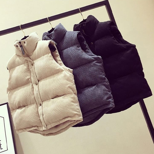 ◈[당일발송]★수요특가 자정마감 50%★코듀로이 웰론 하이넥 패딩 조끼