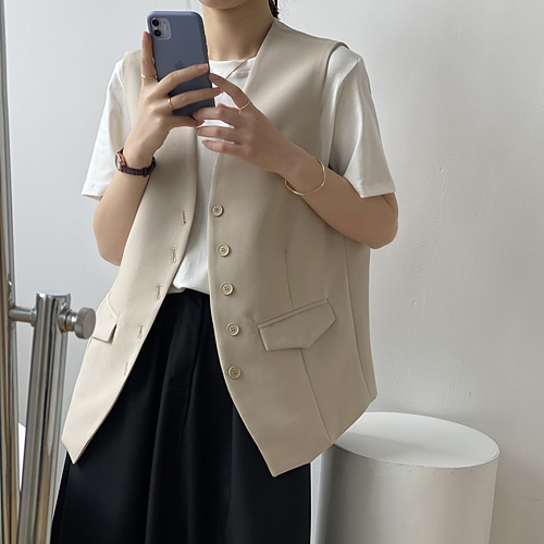 [재입고] 미운살 커버 조끼 베스트