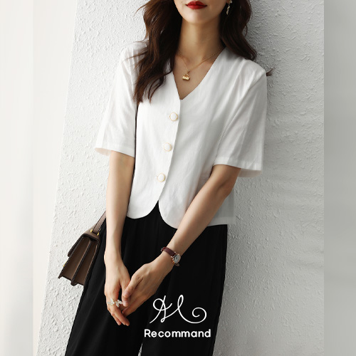 브이넥 싱글 썸머 자켓