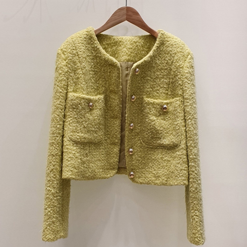 겉기모 울 트위드 퍼 자켓