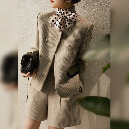 [당일발송] 포켓배색 자켓+심플버튼 팬츠세트