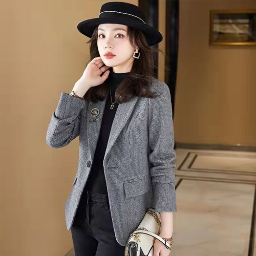 ◈[당일발송] 잔체크 원버튼 카라자켓