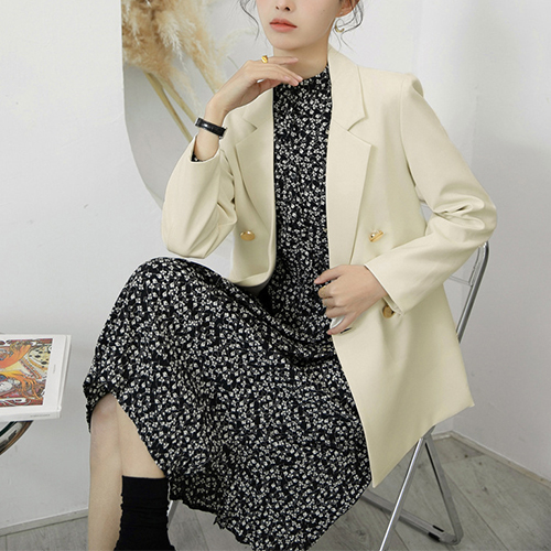 [당일발송]심플 금장 버튼 자켓