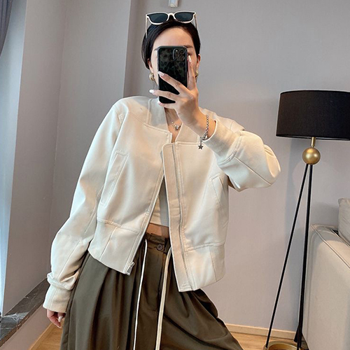 ◈[당일발송] 심플 캐주얼 세미 크롭 자켓