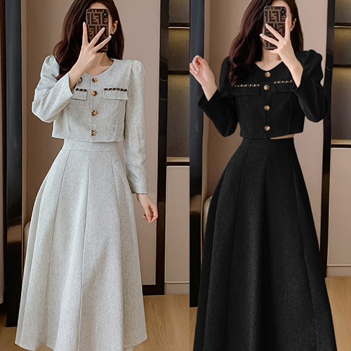 [당일발송]머스티 자가드 트위드 투피스set