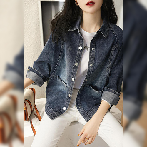 베이직 워싱 데님 자켓