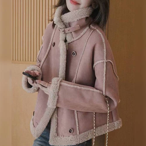 캐주얼 버클 무스탕 자켓