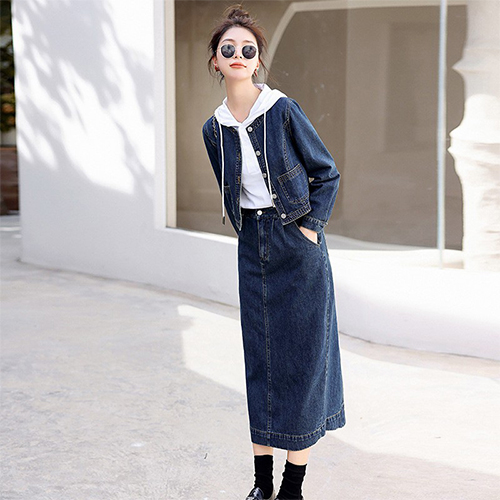 [당일발송]캐주얼 데일리 데님 쓰리피스