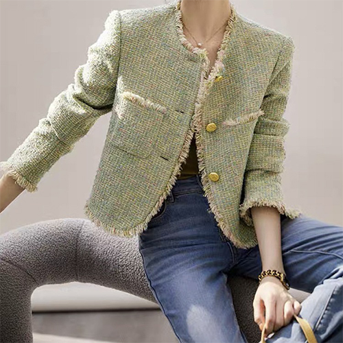 ◈[당일발송] 화사한 캔디 금장 트위드 자켓