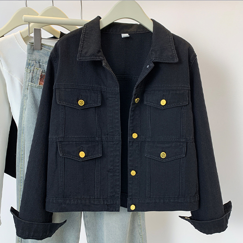 ★수요특가 자정마감 50%★데일리 포켓 블랙 데님 자켓