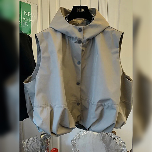 [당일발송] 오버핏 심플 후드 베스트