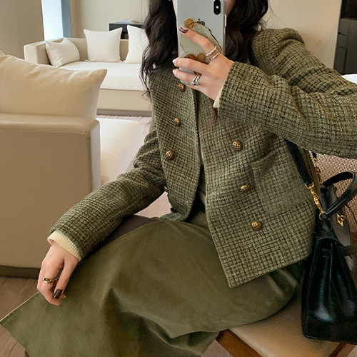 ◈[당일발송] 고급진 더블버튼 페미닌 자켓