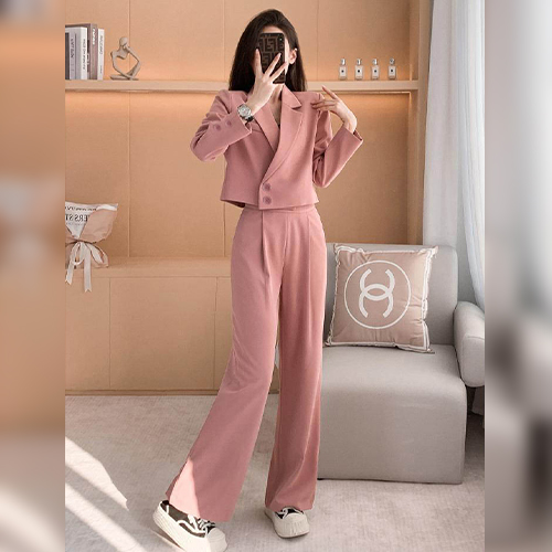 ★일요특가 자정마감 50%★ ◈[당일발송] 모던 크롭 정장 자켓&와이드 슬랙스 2SET