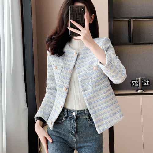 스카이 진주 트위드 자켓