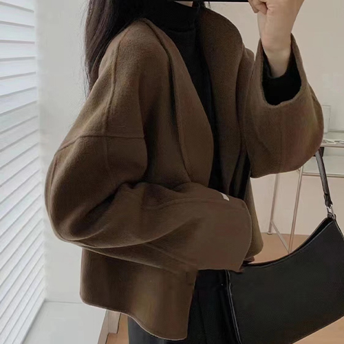 [당일발송] ★토요특가 자정마감 50%★가을 모직 카라 자켓&핀턱 A 스커트 2SET