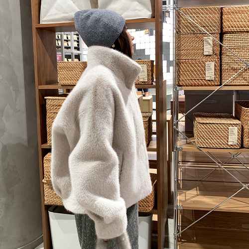 ★토요특가 자정마감 50%★하이넥 밍크 퍼 자켓