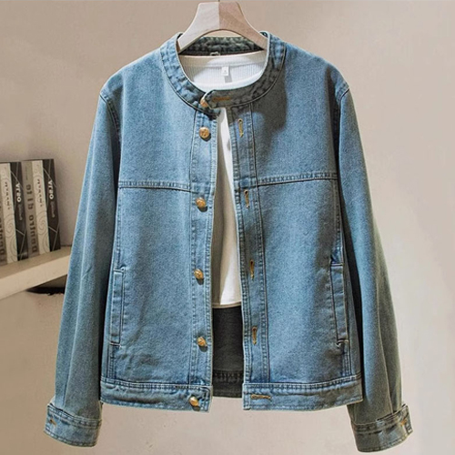 빈티지 골드버튼 데님 자켓