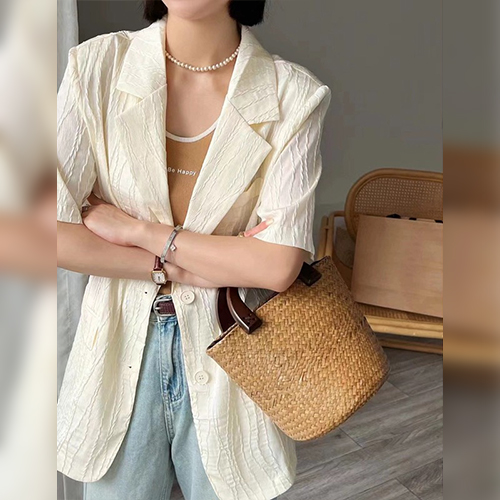 . 클래식 시크룩 여름 반팔 자켓