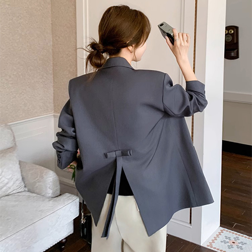 [당일발송]★수요특가 자정마감 50%★뒷리본 슬릿 포인트 자켓