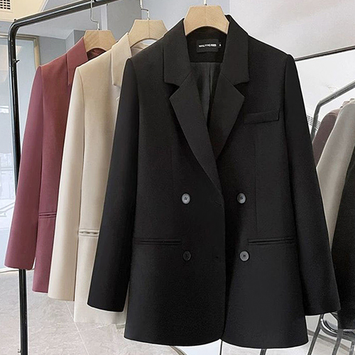 시그니처 테일러드 더블 버튼 자켓