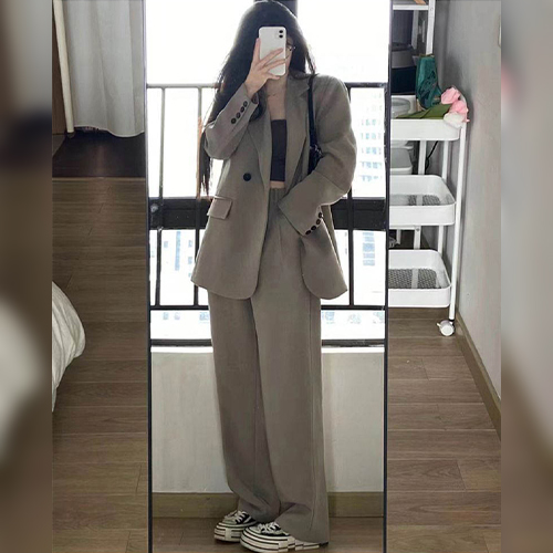 ◈[당일발송]  오피스룩 모던 원버튼 자켓&슬랙스 2SET