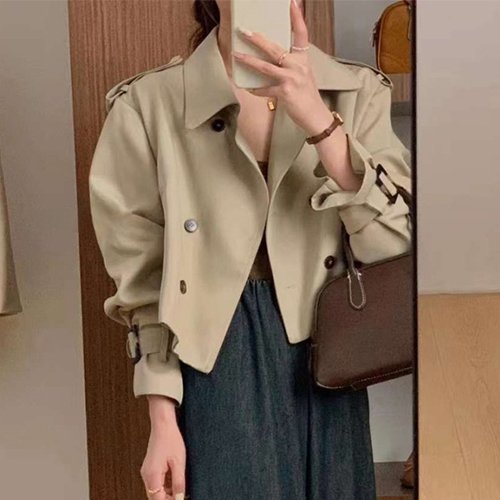 ◈[당일발송] 클래식 트렌치 크롭 자켓