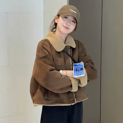 ★월요특가 자정마감 50%★퍼 안감 카라 무스탕 자켓