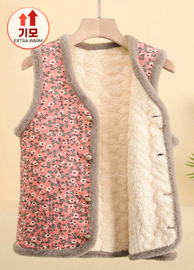 ★금요특가 자정마감 50%★레트로 패턴 기모 조끼