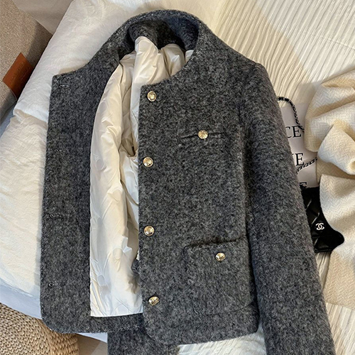 ★목요특가 자정마감 50%★프렌치 무드 금장 모직 자켓