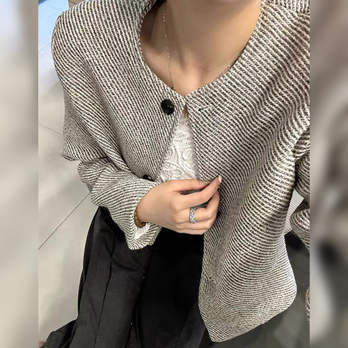 ◈[당일발송] 모던 라운드 트위드 자켓