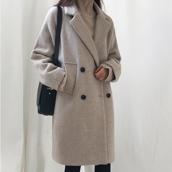[당일발송] ★3,600장 돌파!★ 더블버튼 카라 코트