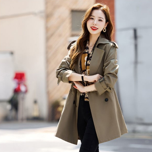 ◈[당일발송] 스카프&코트 세트 봄 가을 숏 트렌치코트