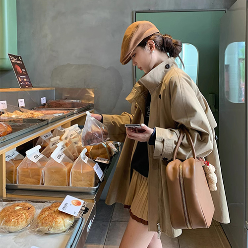 바람막이 트렌치 하프 코트