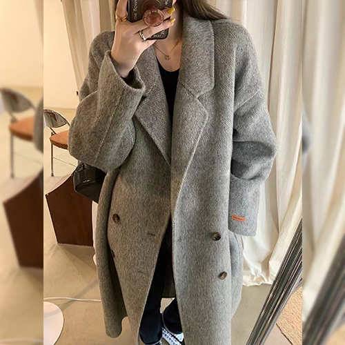 클래식 양모 루즈핏 코트