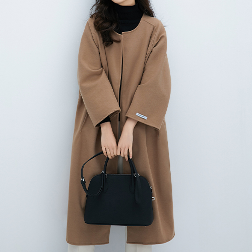 심플 모직 오픈 코트