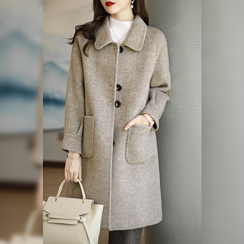 모던 포켓 카라 싱글 코트