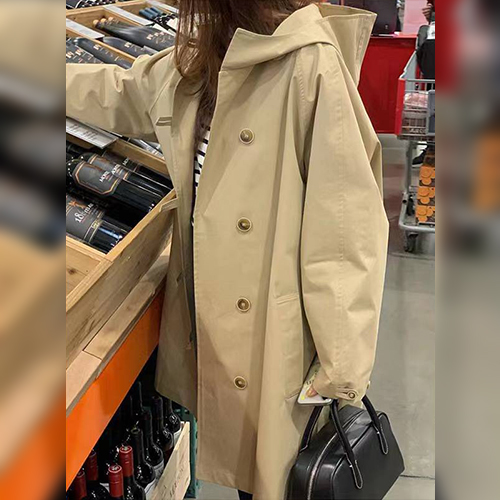 ★50% 자정마감★@[당일발송]루즈핏 후드 트렌치 코트