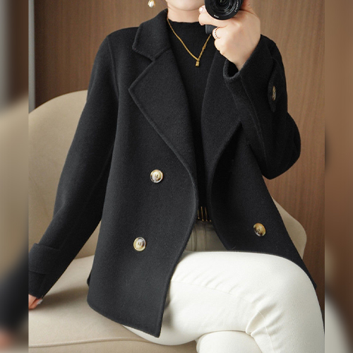 ◈[당일발송]루즈핏 더블버튼 하프 코트