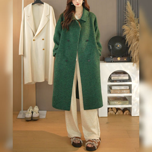 ◈[당일발송][울 80%]울 핸드메이드 더블 코트