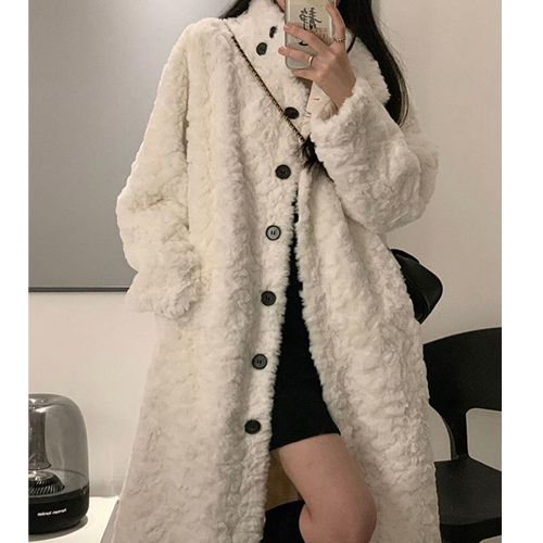 ◈[당일발송] 하이넥 양모 누빔안감 롱 코트