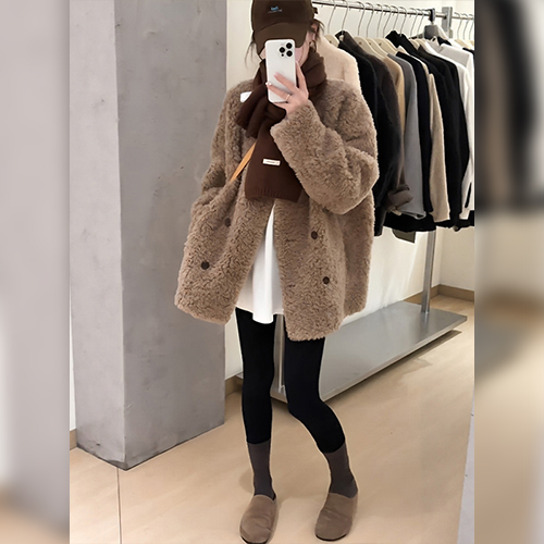 ★화요특가 자정마감 50%★겨울 루즈핏 하프 양털 코트