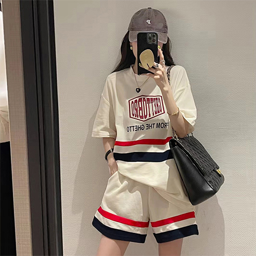 ◈[당일발송] 캐주얼 레터링 배색 트레이닝 세트