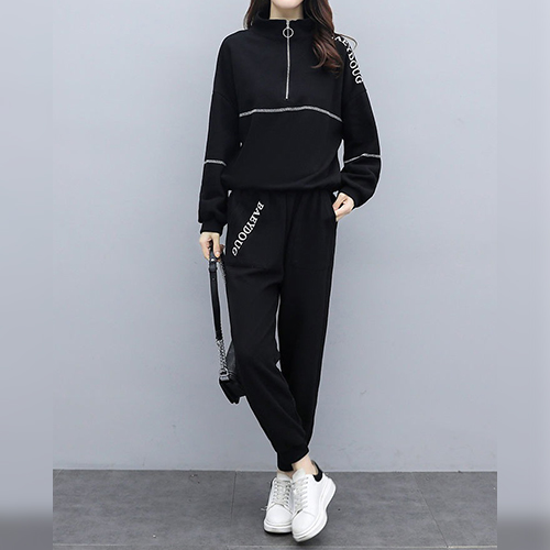 ◈[당일발송] 반집업 조거 블랙 트레이닝 세트