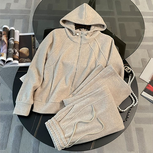 ◈[당일발송] 심플 홈웨어 후드 트레이닝 세트