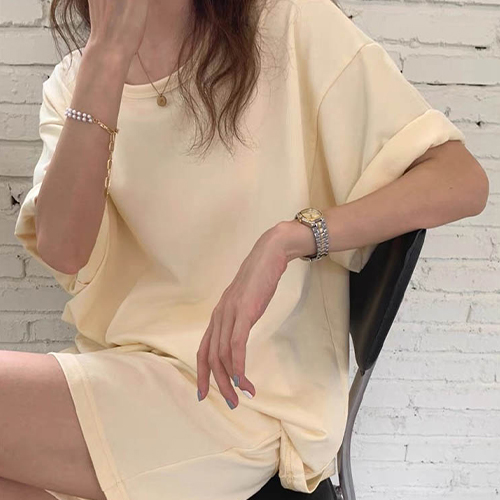 . 데일리 무지 루즈핏 반팔&숏팬츠 2SET