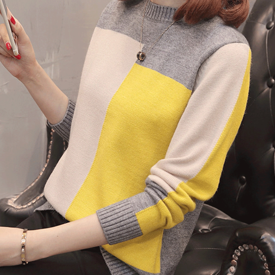 [재입고] 퍼즐 옆트임 라운드 니트