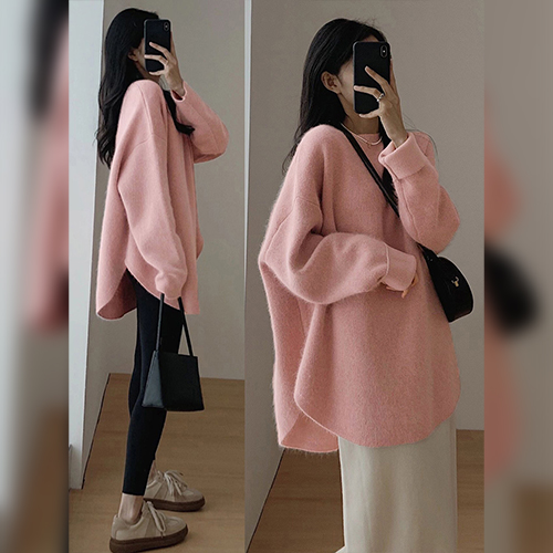 내츄럴 무드 라운드 니트